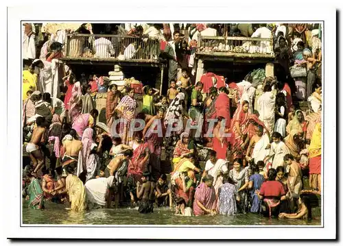 Moderne Karte Benares Les ghats sur le Gange India