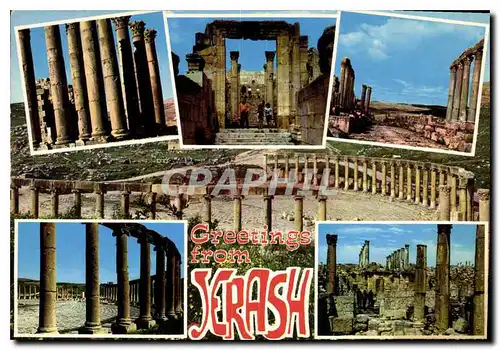 Moderne Karte Greetings from Jerash