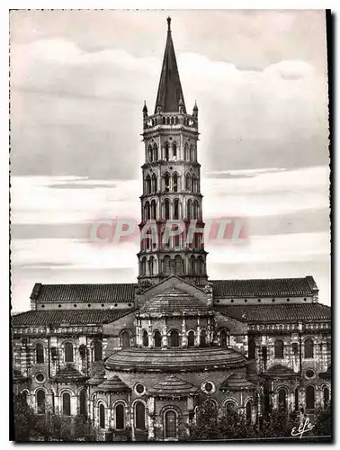 Cartes postales moderne Toulouse Abside de la Basilique Saint Sernin Les derniers etages du Clocher sont du XII siecle