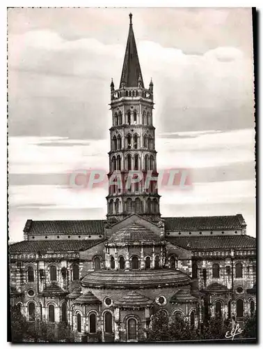 Moderne Karte Toulouse Abside de la Basilique Saint Sernin Les derniers etages du Clocher sont du XII siecle