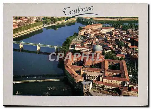 Cartes postales moderne Toulouse Capitale de Midi Pyrenees Vue aerienne sur les berges de la Garonne