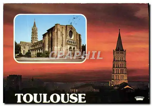 Cartes postales moderne Toulouse Ville d'Art La Basilique Saint Sernin