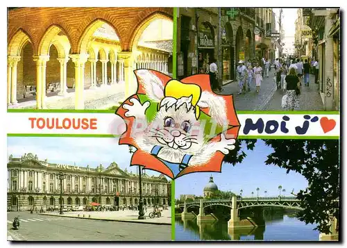 Cartes postales moderne Toulouse Le Cloitre des Jacobins Rue St Rome Le Capitole Le Pont St Pierre et le Dome de la Grav