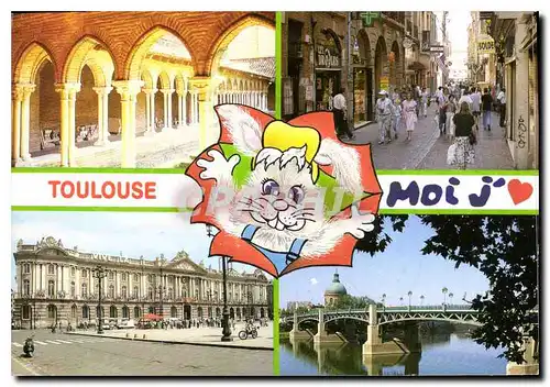 Cartes postales moderne Toulouse Le Cloitre des Jacobins Rue St Rome Le Capitole Le Pont St Pierre et le Dome de la Grav