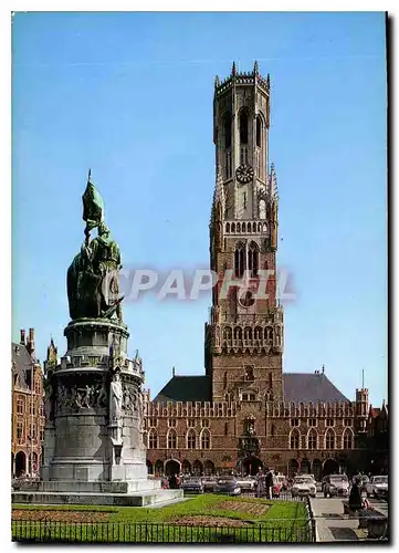 Moderne Karte Brugge Halletoren Le Belfroi