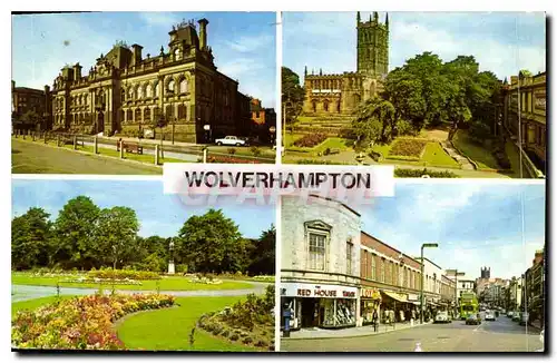 Cartes postales moderne Wolverhampton Town Hall St Peter's Collegiate Church West Park Victoria Street