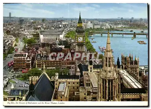 Cartes postales moderne Big Ben the House of Parliament and the River Thames London