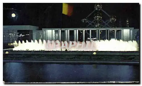 Cartes postales moderne Place et Portique de Belgique la nuit