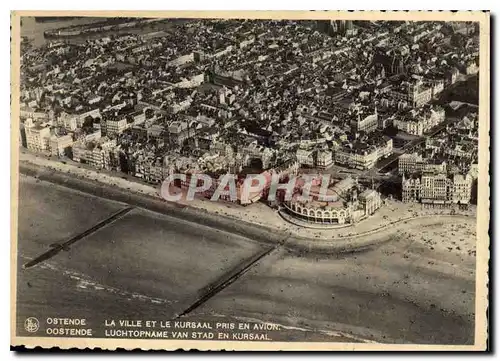 Cartes postales moderne Ostende La Ville et le Kursaal Pris en Avion