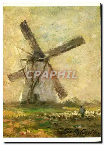 Cartes postales moderne Franz Courtens Le Moulin hulle sur bois