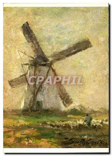 Cartes postales moderne Franz Courtens Le Moulin huile sur bois Hotel Amigo Bruxelles