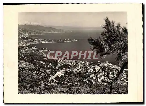 Cartes postales moderne Principaute de Monaco Vue panoramique sur Monte Carlo le cap Martin