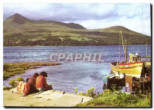 Moderne Karte Goat Fell across Brodick Bay Isle of Arran