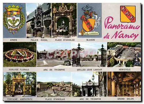 Cartes postales moderne Panorama de Nancy