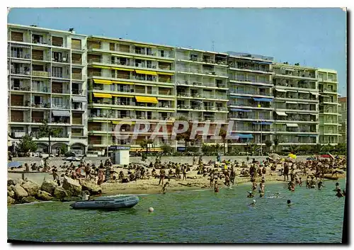 Moderne Karte Juan les Pins La plage et la Promenade