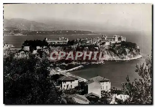 Cartes postales moderne Monaco Le Rocher Vue sur le Cap Martin et l'Italie