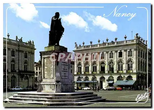 Cartes postales moderne Nancy Meurthe et Moselle La place Stanislas et la statue de Stanislas Leczinsky