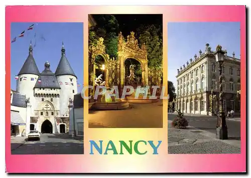 Moderne Karte Nancy Meurthe et Moselle