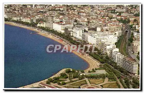 Cartes postales moderne Cote d'Azur Cannes Vue aerienne Les Plages La Croisette