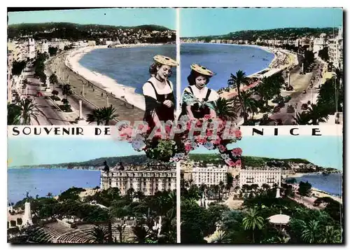 Moderne Karte Souvenir de Nice La Cote d'Azur