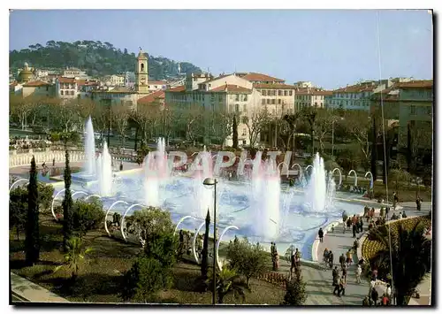 Cartes postales moderne La Cote d'Azur Nice Le Jardin de l'Esplanade du Paillon vue prise du Pont Neuf