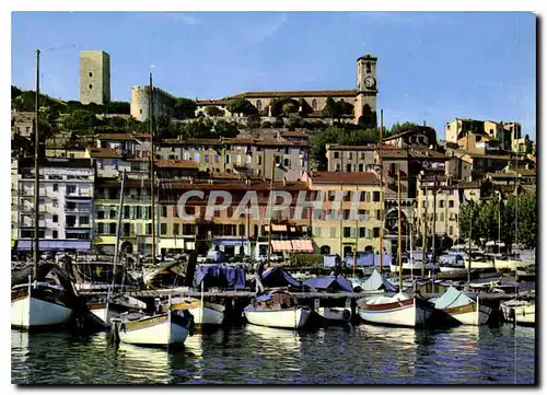 Moderne Karte Cannes un coin du Port le Quai St Pierre et le Suquet