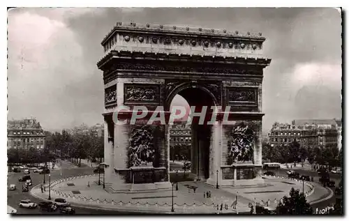 Moderne Karte Paris en flanant l'Arc de Triomphe de l'Etoile