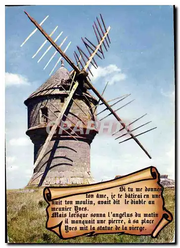 Moderne Karte Couleurs de Bretagne Guerande le moulin du Diable