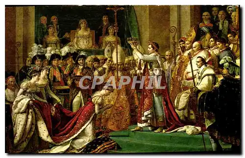 Cartes postales moderne Le Sacre de Napoleon Ier par le Pape Pie VII le 2 Decembre 1804 a Notre Dame de Paris Tableau de