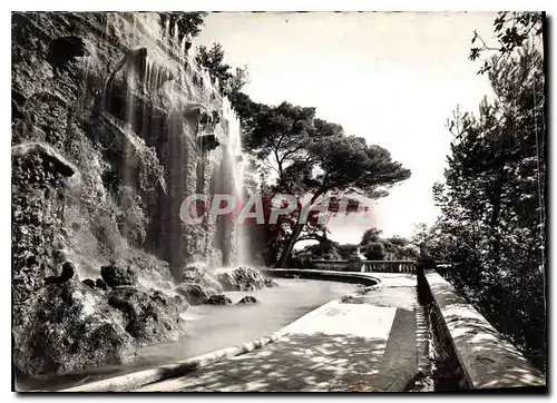 Moderne Karte La Cote d'Azur Nice Cascade du Chateau