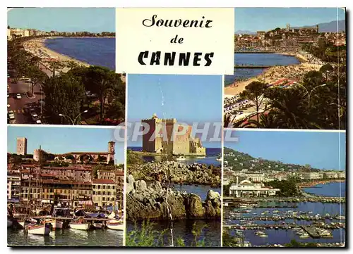 Moderne Karte Souvenir de Cannes