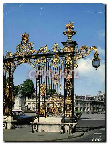 Moderne Karte Nancy Meurthe et Moselle Place Stanislas 1752 1756 grilles de Jean Lamour