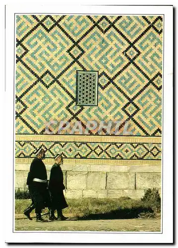 Cartes postales moderne Chir Dor la Madrasa ou escole Coranique de Samarkand abrite les cellules exigues des etudiants d