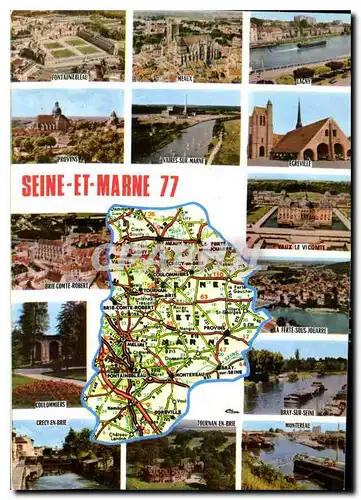 Cartes postales moderne Saint Et Marne Prefecture Melun sous Prefect Meaux Provins Patrie de l'Inven teur du Procede de