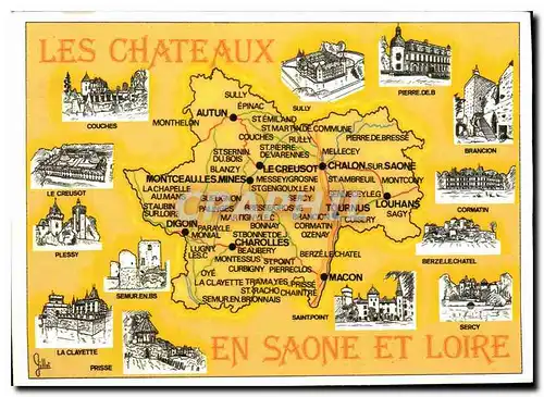 Cartes postales moderne Circuit Touristique des Chateaux de S et L Bourgogne du Sud