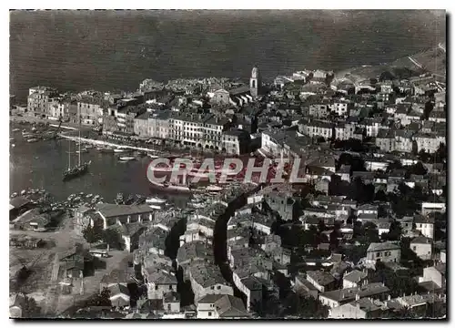 Moderne Karte La Cote d'Azur Saint Tropez Var vue aerienne sur la ville et le Port