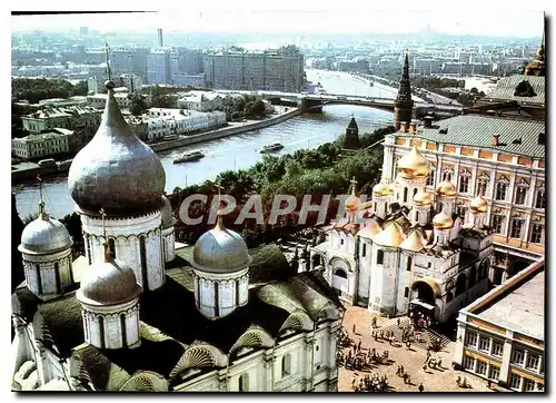 Moderne Karte Architectural monuments of the Moscow Kremlin a view over Cathedral Square