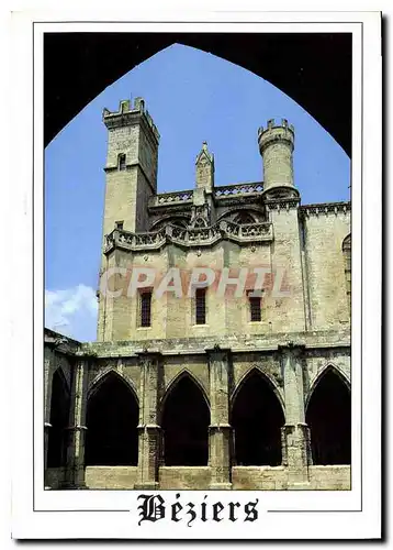 Moderne Karte Beziers Herault la cathedrale Saint Nazaire