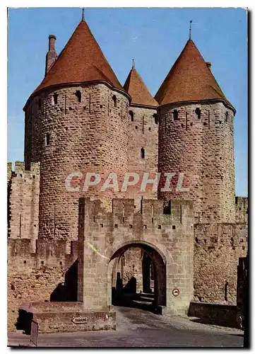 Moderne Karte Carcassonne la Porte Narbonnaise et le Pont Levis