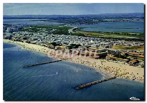 Moderne Karte Carnon Herault vue generale aerienne la plage