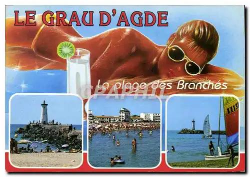 Cartes postales moderne En Parcourant la Cote Mediterraneenne le Grau d'Agde Herault