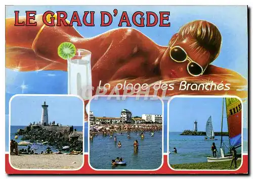 Moderne Karte En Parcourant la Cote Mediterraneenne le Grau d'Agde Herault