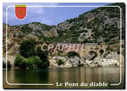 Moderne Karte Le Pont du diable sur l'Herault