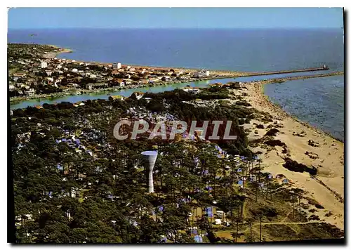 Moderne Karte Agde et ses plages Herault vue par avion aur le Grau d'Agde et la Tamarissiere