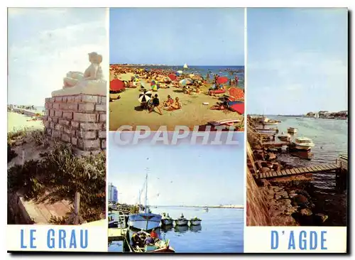 Moderne Karte Le Grau d'Agde Souvenir