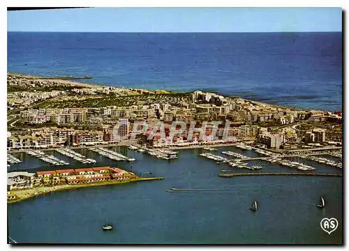 Moderne Karte En Parcourant la Cote Mediterraneenne Agde et ses plages Herault le Cap d'Agde vue aerienne