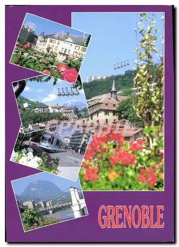 Cartes postales moderne Grenoble Dauphine France Isere Sainte Marie d'en Haut le Jardin de Ville et le Chateau du duc de