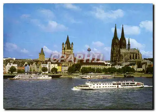 Moderne Karte Koln am Rhein Cologne la Vieille Ville avec Cathedrale