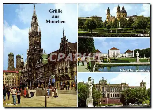 Cartes postales moderne Grube aux Munchen Rathaus Hofgarten Schlob Nymphenburg Maximilianeum