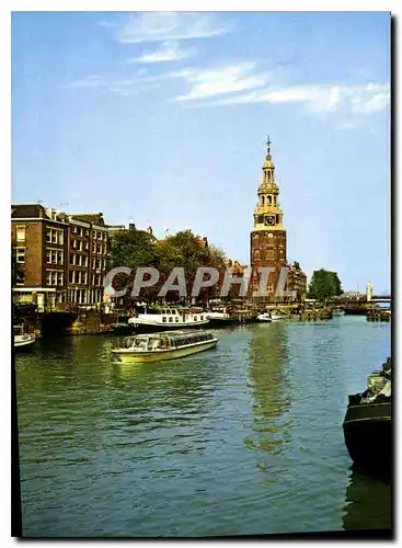 Moderne Karte Amsterdam Holland Tour Montelbaan sur Oude Schans